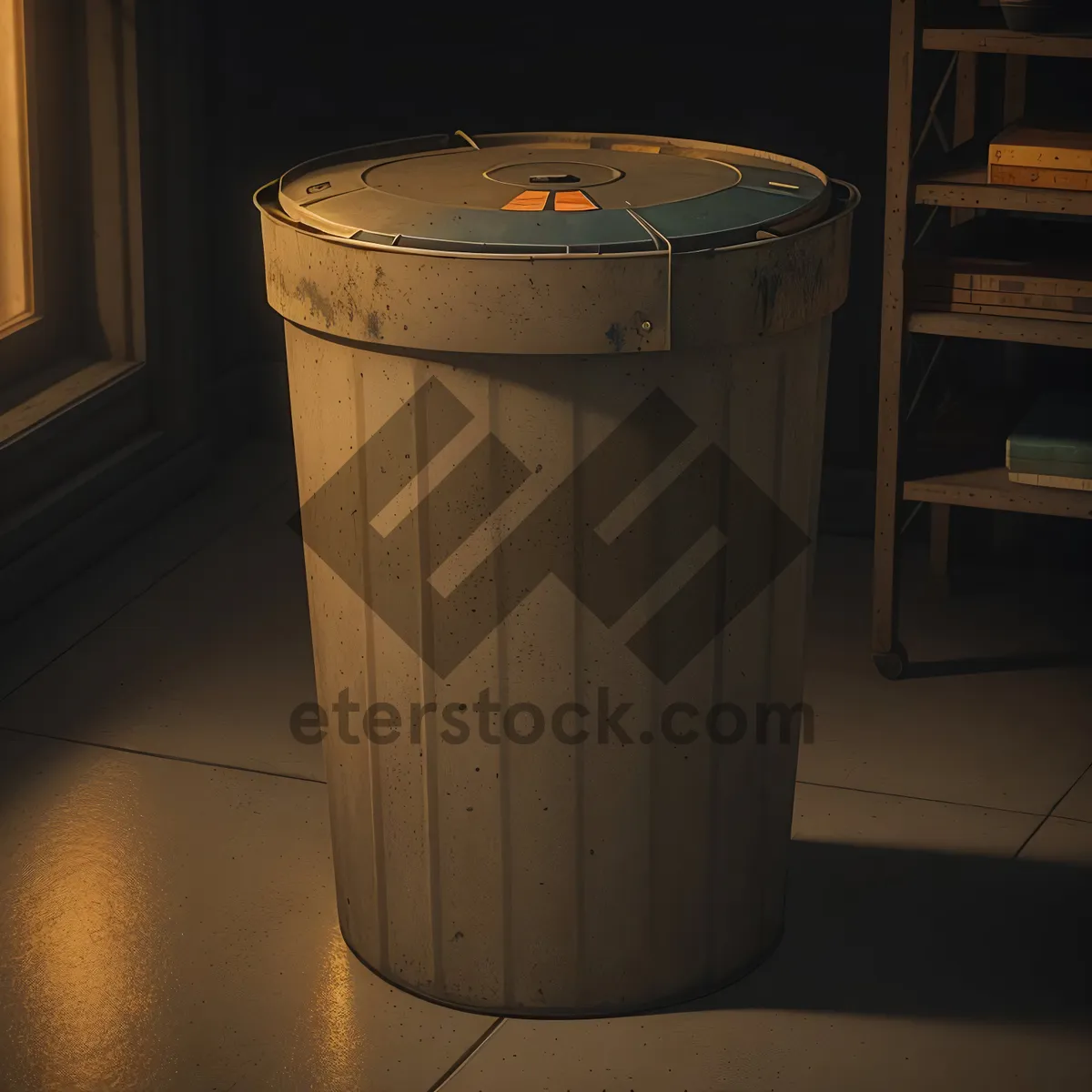 Picture of Trash Bin: Containing Garbage and Drink