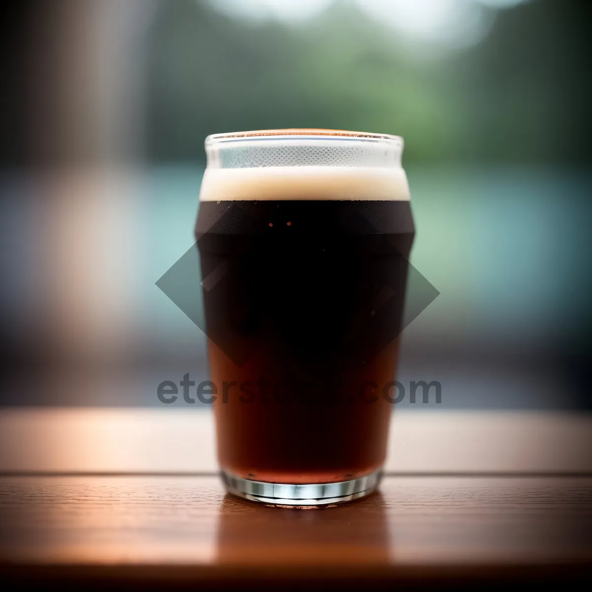 Picture of Foaming Lager in Iced Beer Glass