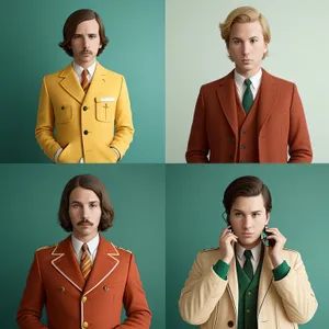 Successful golfer in a corporate clinic with teammates