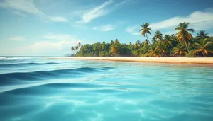 Tropical Paradise Beach Holiday Relaxation Scene