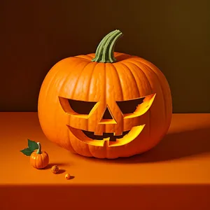 Frightful Jack-O'-Lantern Shines in the Night