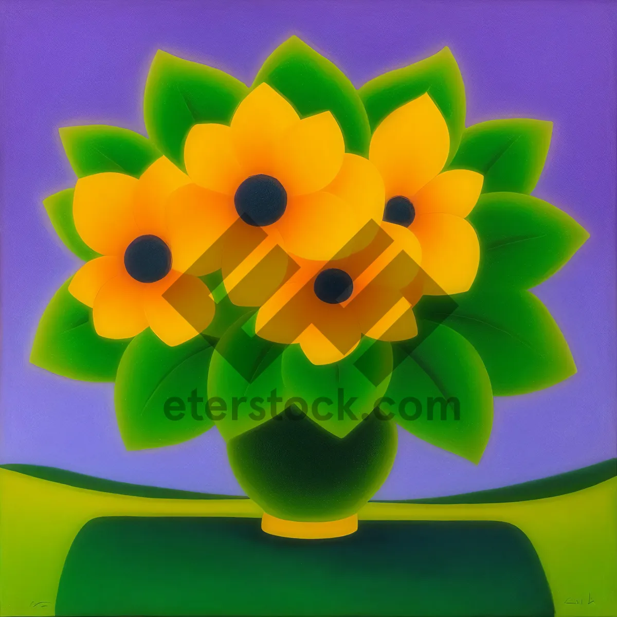 Picture of Vibrant Clover Blossom in Yellow and Orange