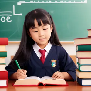 Professional businesswoman working on laptop in office setting.