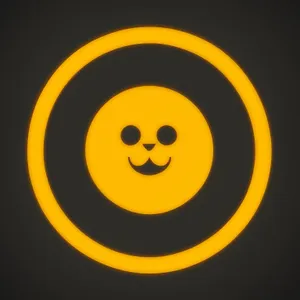 Bright Poison Hazard Button Circle Icon