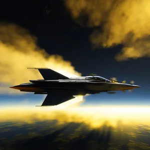 High-Speed Military Fighter Jet in Flight