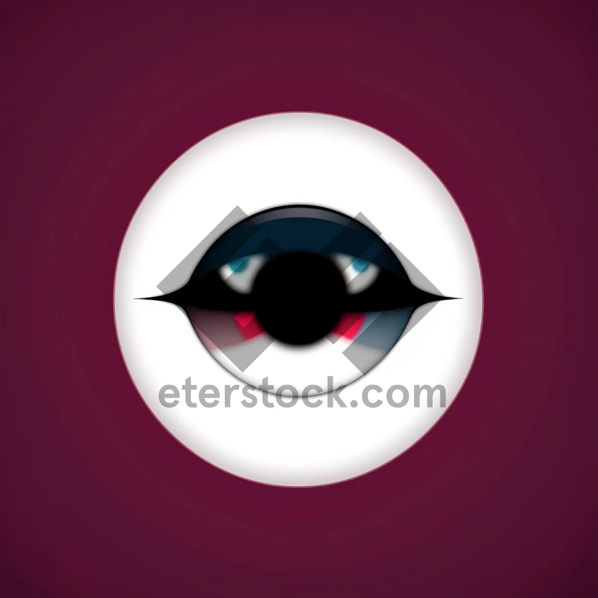 Picture of Vibrant Round Button Icon with Glowing Web Design