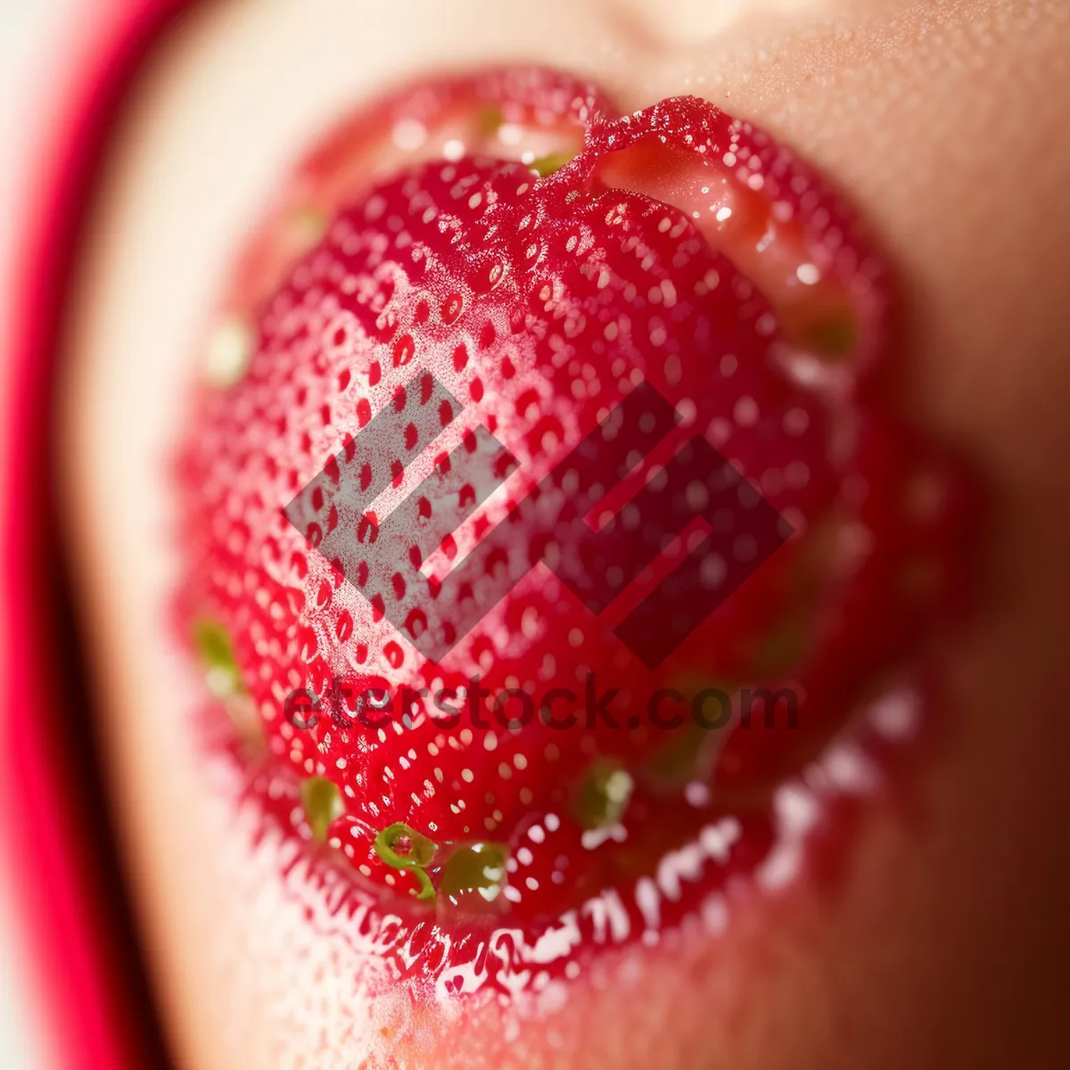 Picture of Juicy Strawberry Delight: Fresh and Sweet Berry with a Touch of Lipstick