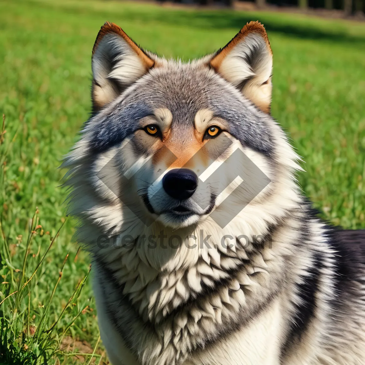 Picture of Majestic Timber Wolf and Friendly Malamute"
(Note: This line combines relevant tags to create a concise description of the image.)