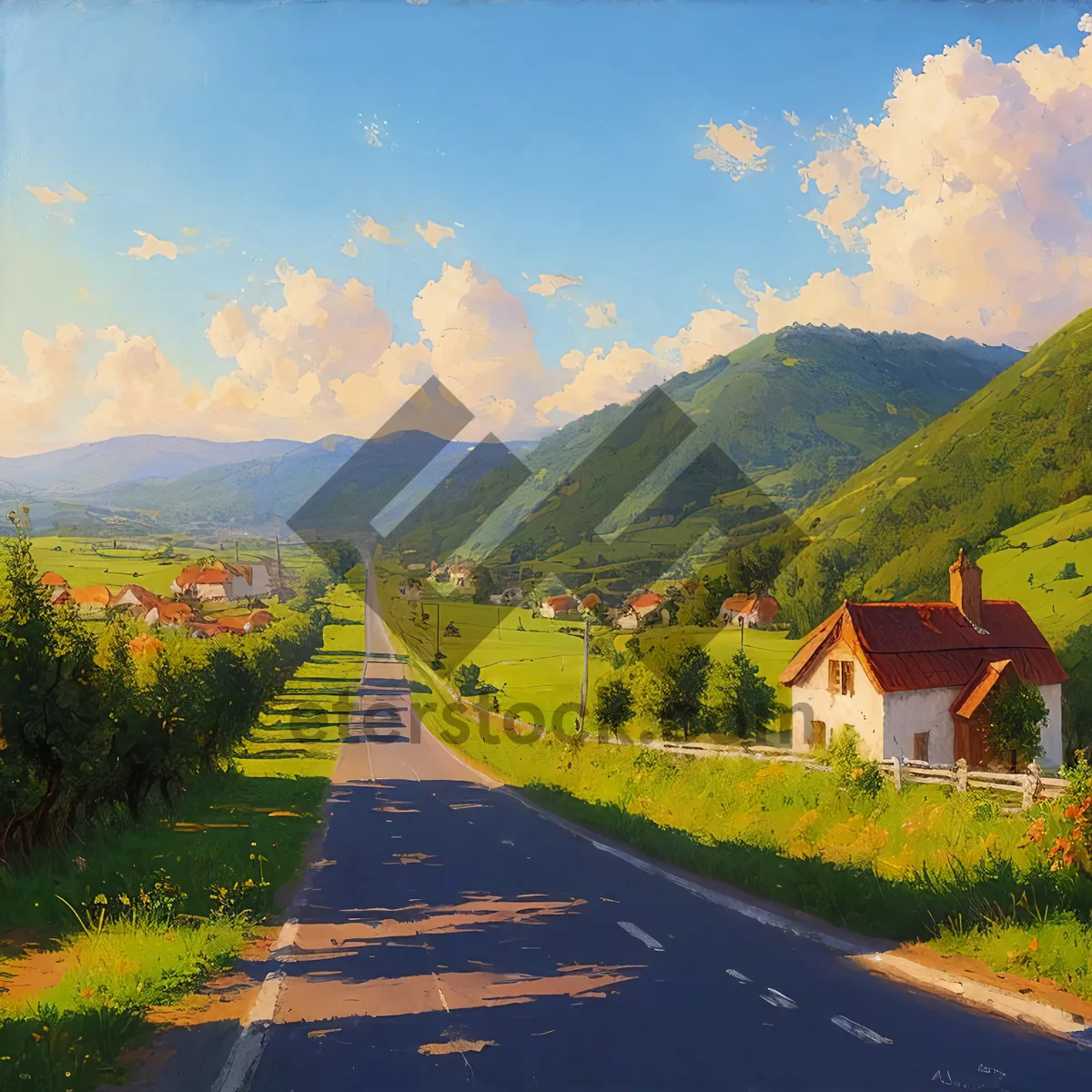 Picture of Majestic Alpine Landscape in Summer