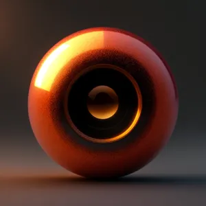 Sleek Acoustic Circle Design in Vibrant 3D