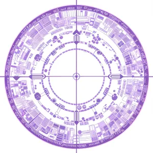 Circle Drafting Instrument: Graphic Symbol of Protractor