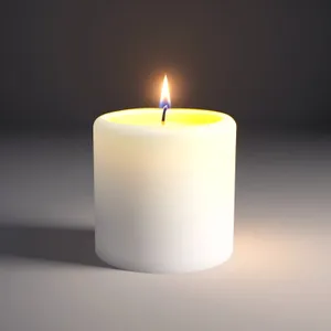 Illuminated Wax Flame: A Decorative Candle Symbol