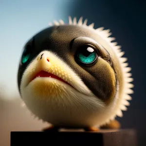 Intense Gaze of a Puffer Bird's Eye