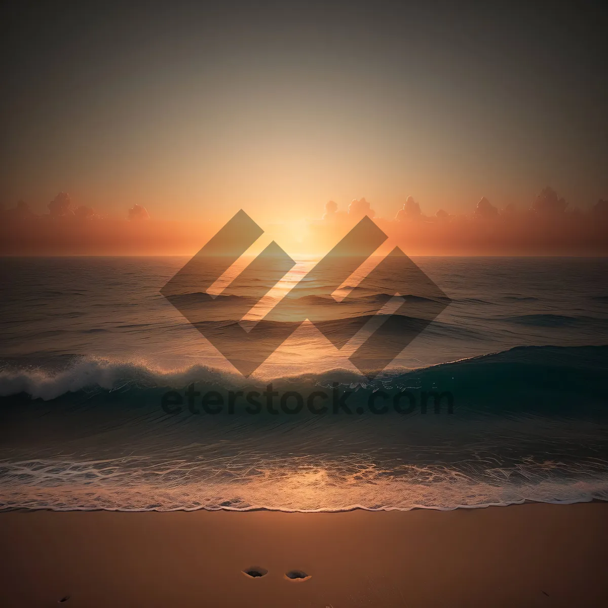 Picture of Sundrenched Paradise: Sunset over the Coastal Horizon