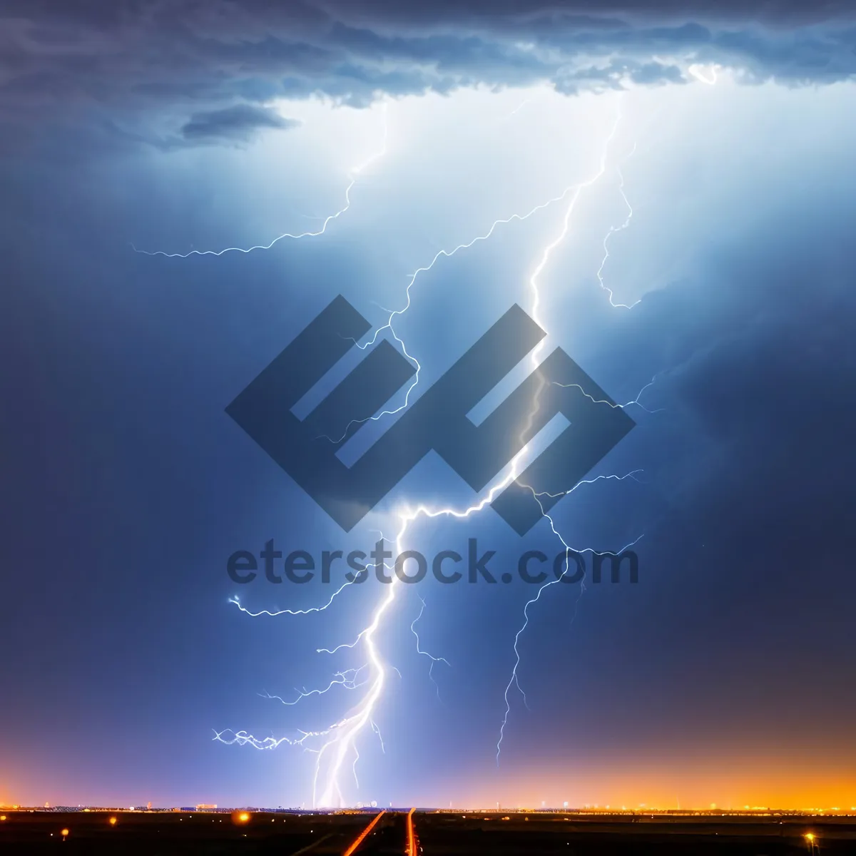 Picture of Electric Storm Illuminating the Night Sky