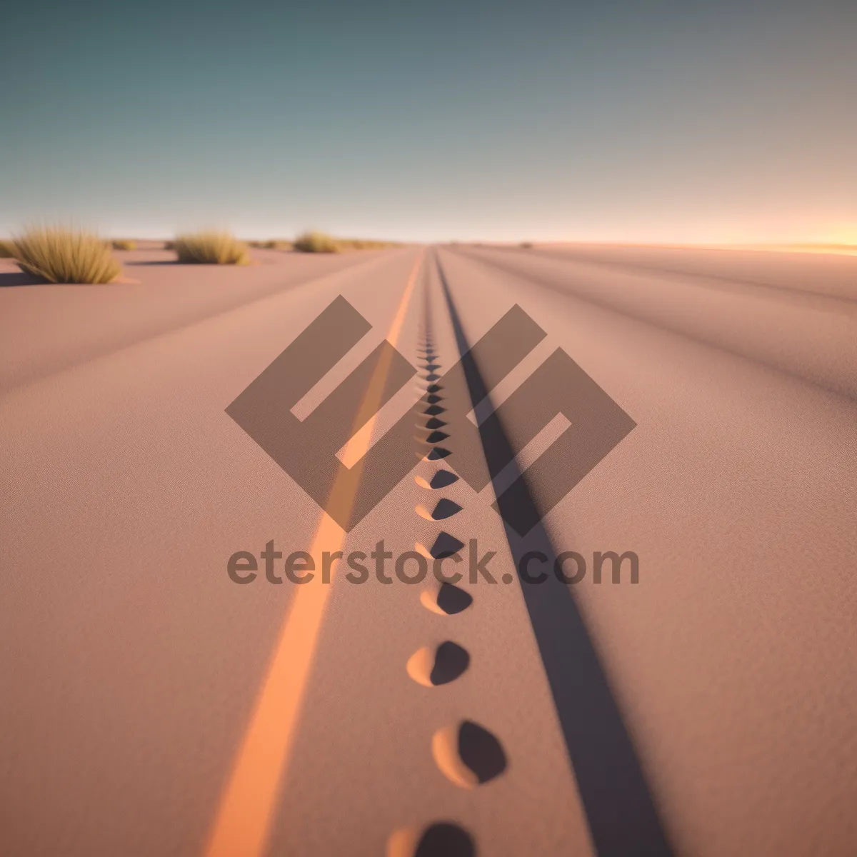 Picture of Dune Motion: Desert Road Horizon Graphic Design