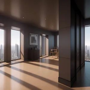 Modern Luxury Interior with Sleek Furniture and Abundant Natural Light