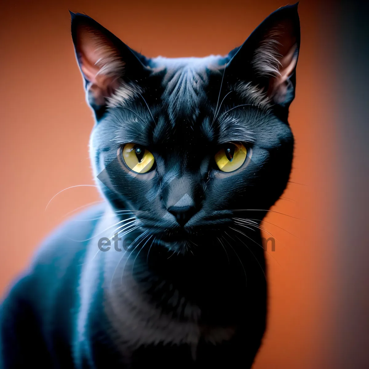 Picture of Adorable Gray Kitty with Expressive Eyes