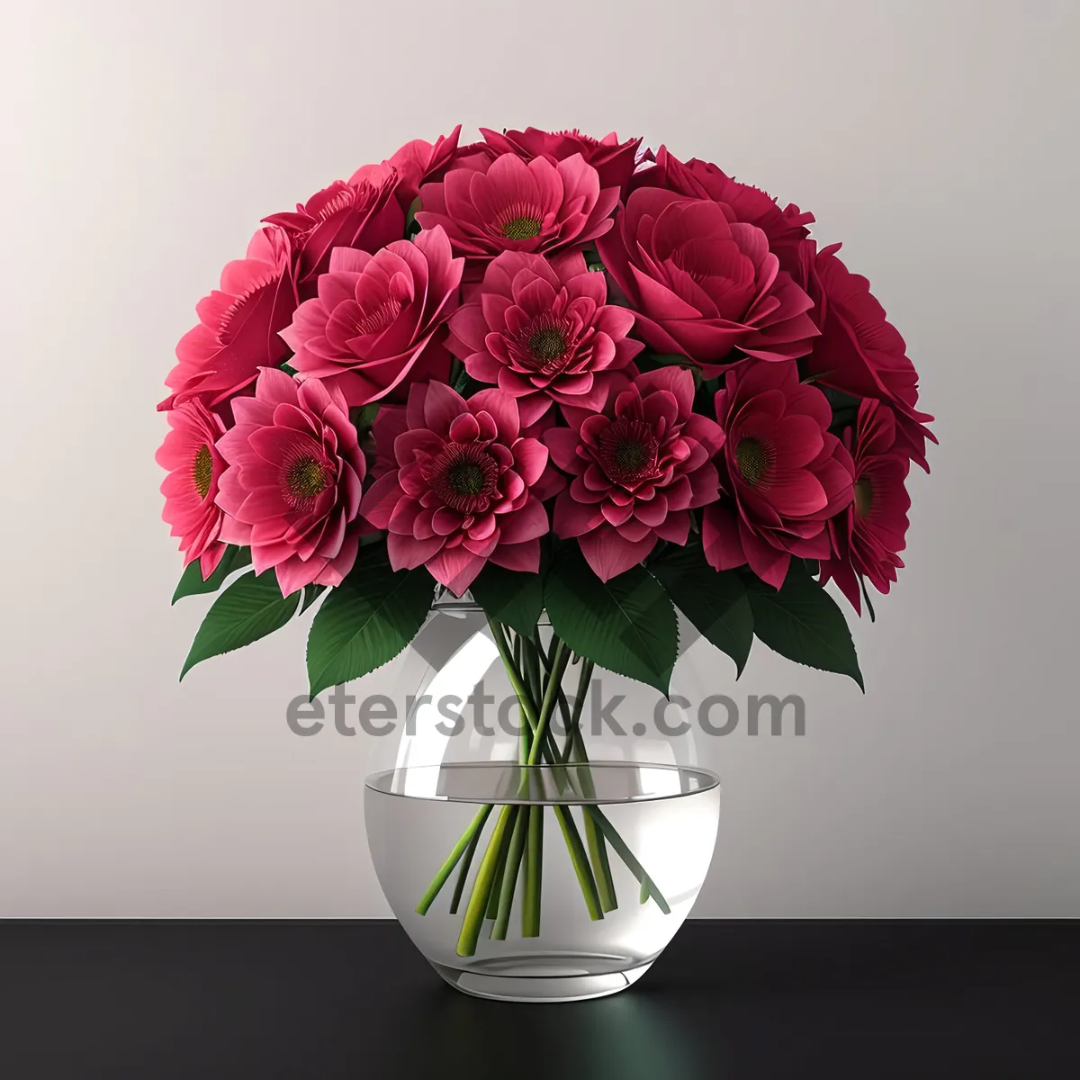 Picture of Lilac Blossom Bouquet in Pink Vase