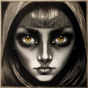 Mysterious Beauty: Dark Studio Portrait with Disguised Face
