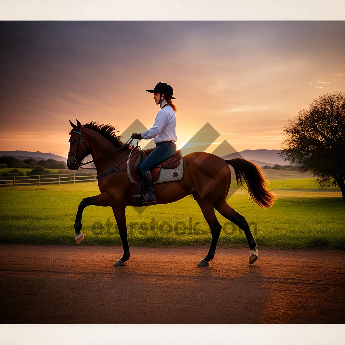 Picture of Thoroughbred Stallion in Equestrian Sport