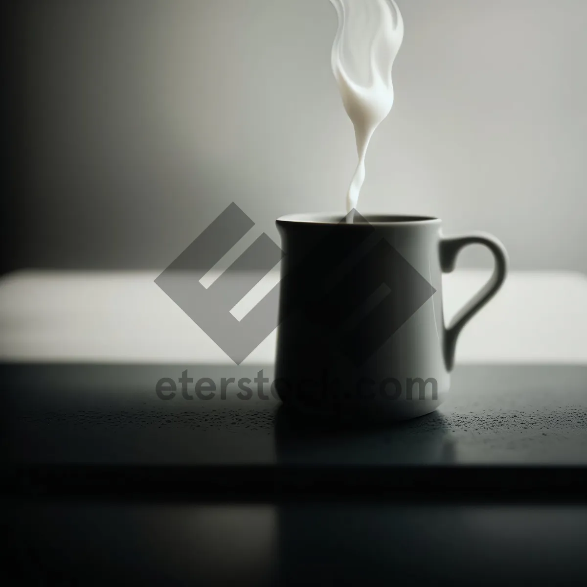 Picture of Hot Cup of Morning Espresso with Saucer