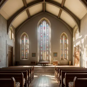 Iconic Cathedral Interior: Majestic Hall of Faith