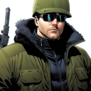 Smiling male construction worker in safety helmet at site