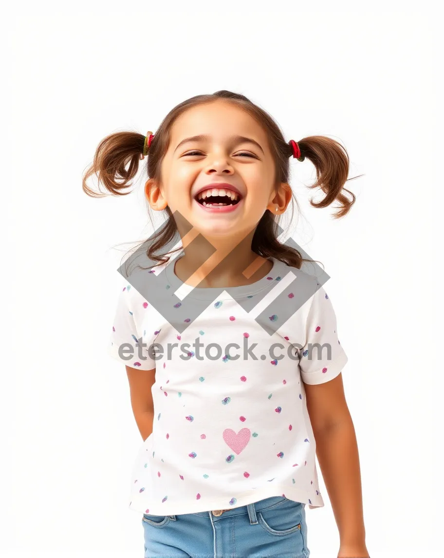 Picture of Happy smiling boy portrait in studio.