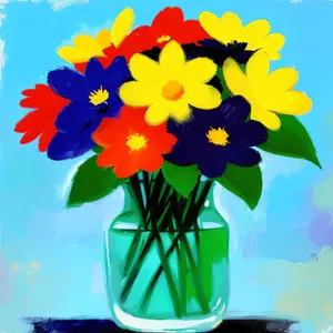 Vibrant Spring Blossoms: A Colorful Floral Bouquet