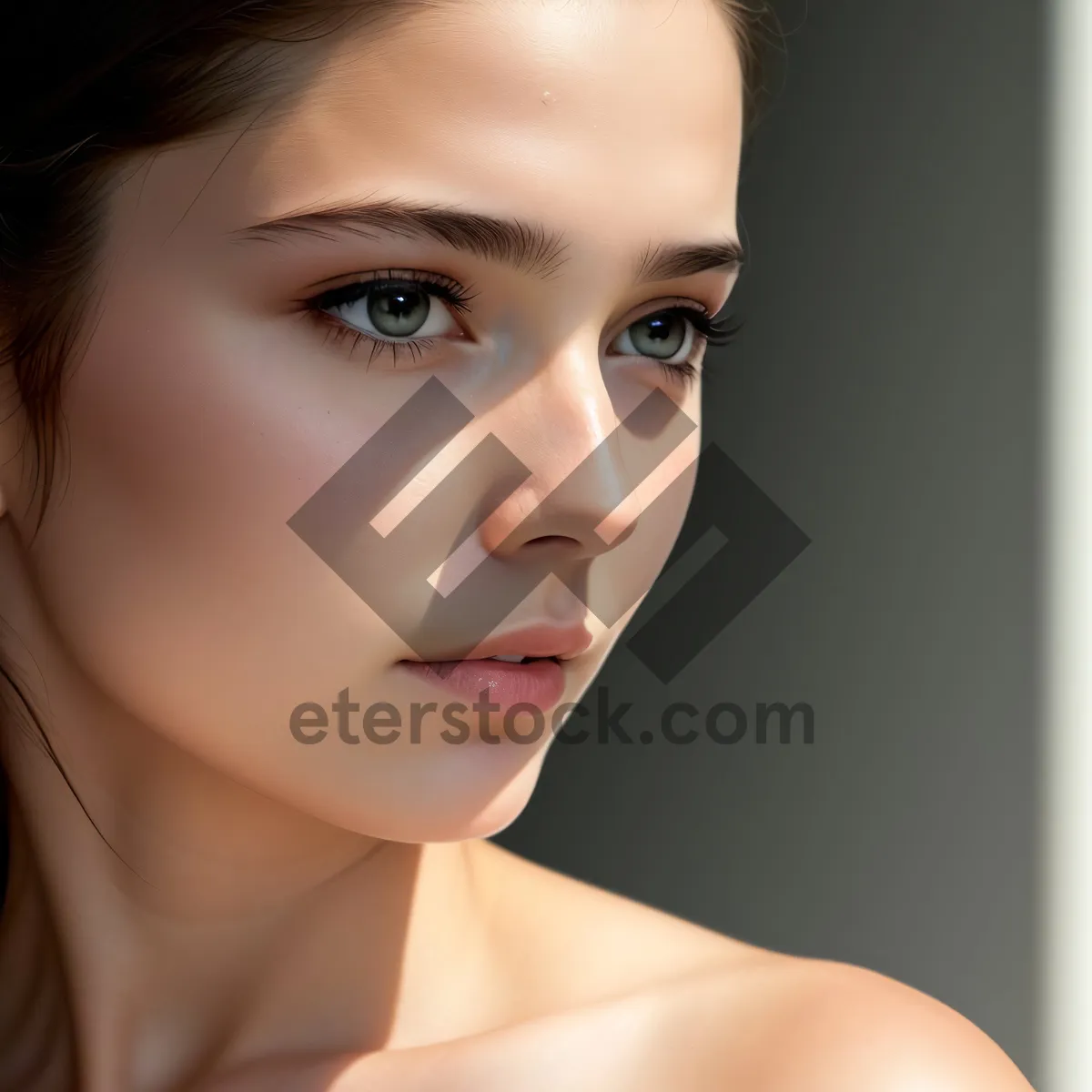 Picture of Gorgeous Brunette with Clean and Healthy Skin