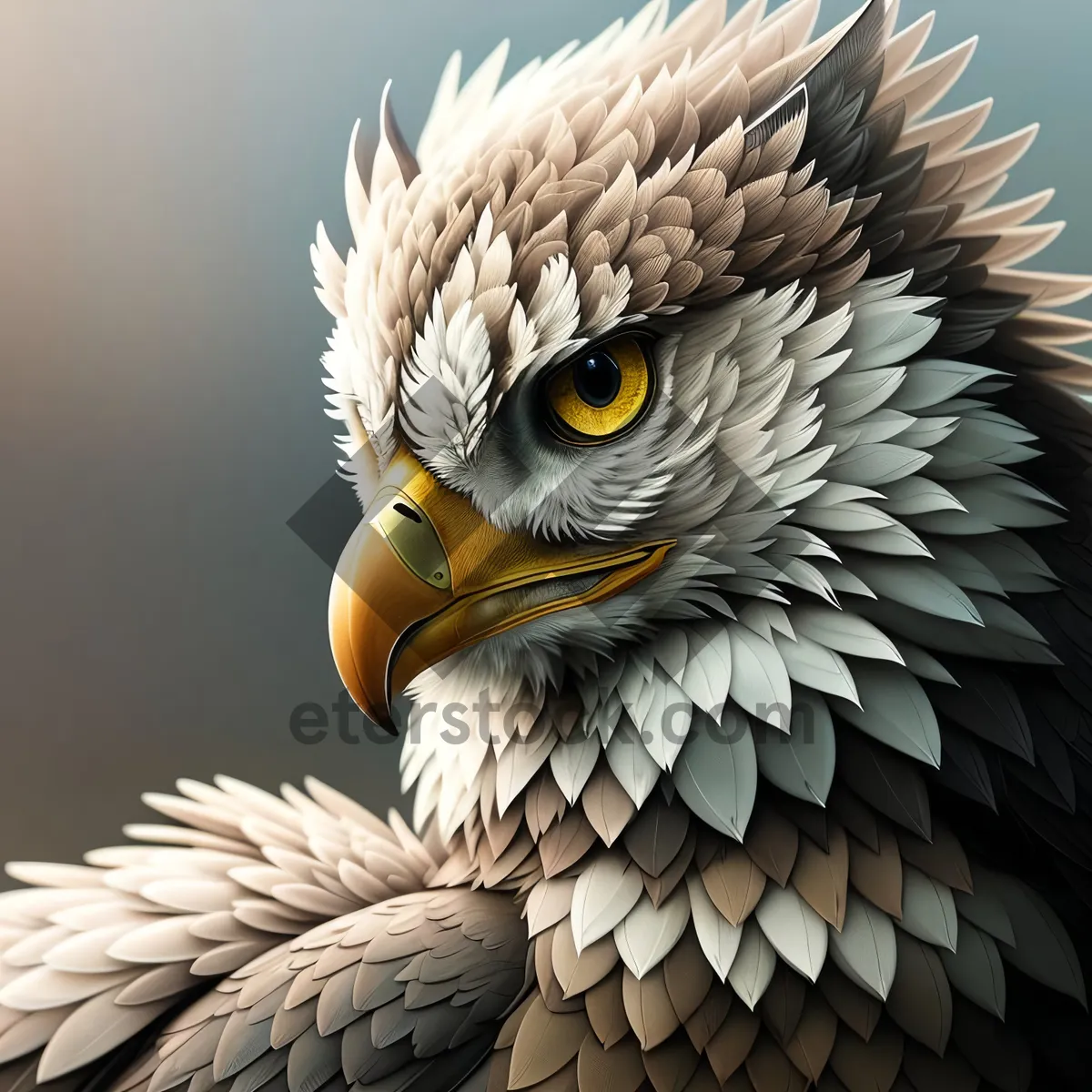 Picture of Majestic Bald Eagle with Piercing Gaze