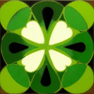 Abstract Clover Leaf Wallpaper Design