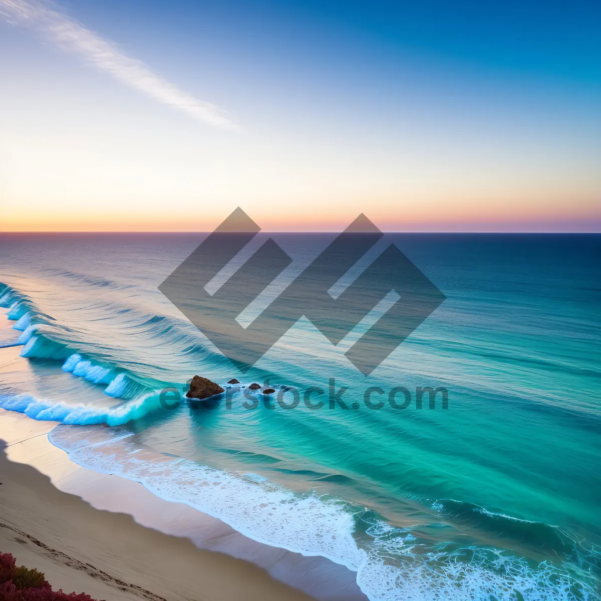 Picture of Serene Coastal Waterscapes: A Tropical Beach Paradise