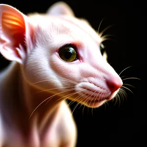 Fluffy Feline Portrait: Cute Cat with Playful Whiskers