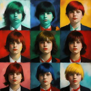 Diverse group of happy friends smiling together