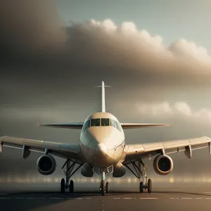 Sleek Jet Plane Soaring Through Sky