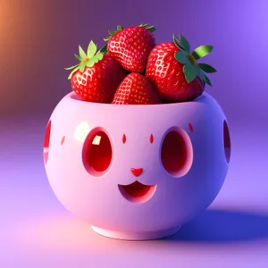 Sweet Strawberry Snowman Dessert Decoration with Polka Dots