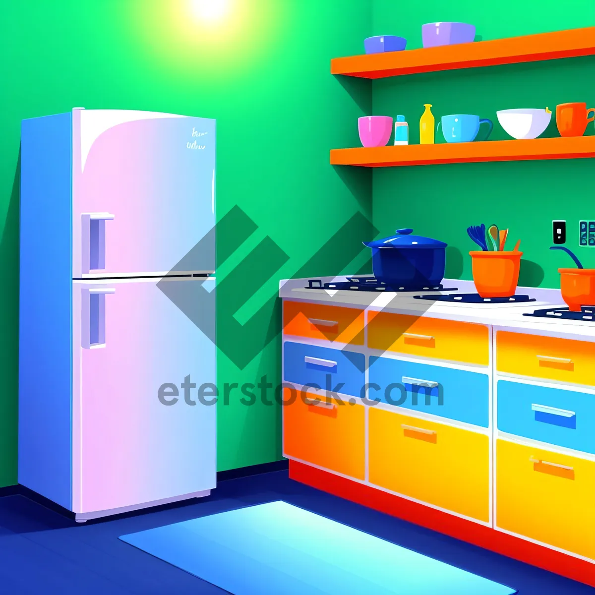 Picture of Modern 3D File Cabinet with Corner Design - Home & Business