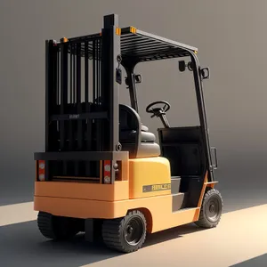 Heavy-duty Forklift in Industrial Warehouse