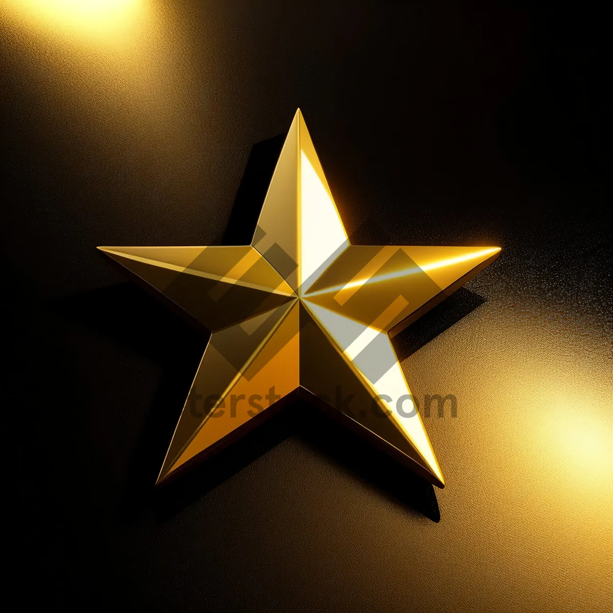 Picture of Sparkling 3D Gem Star Icon Design