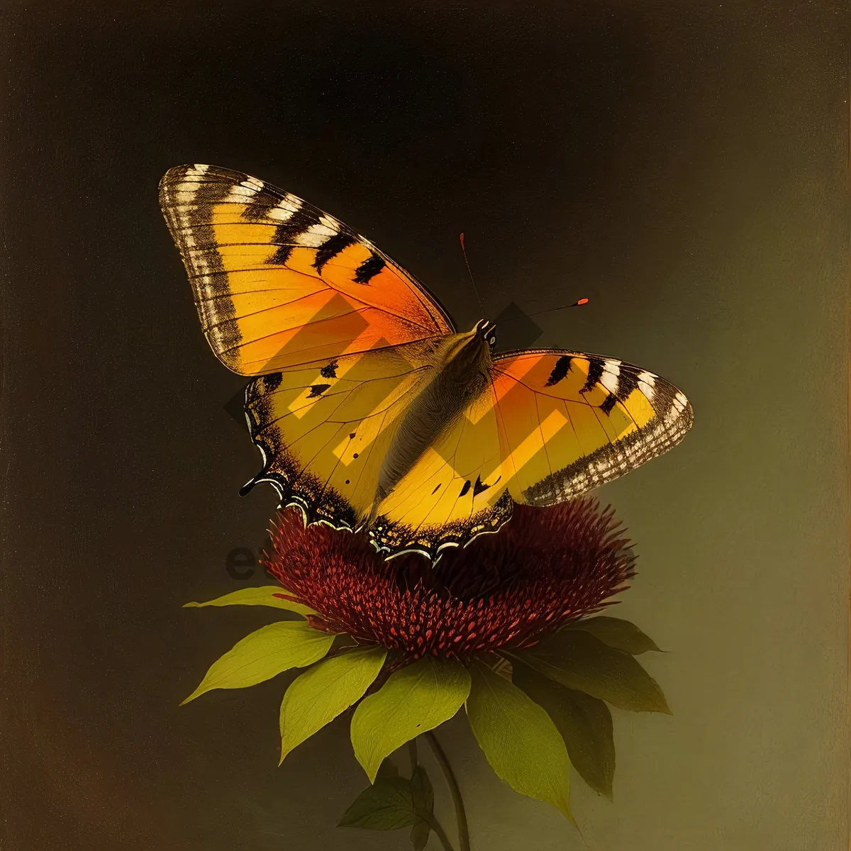 Picture of Vibrant Fluttering Sunflower Meadow in Summer