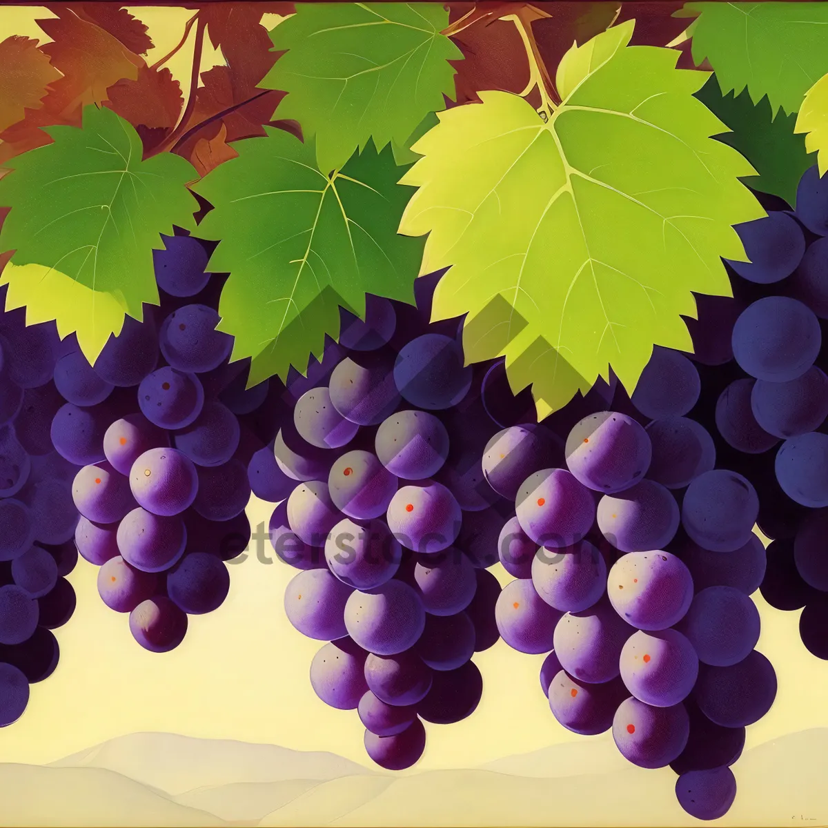 Picture of Vibrant Grapevine Glow: Bright, Colorful Circle Decoration