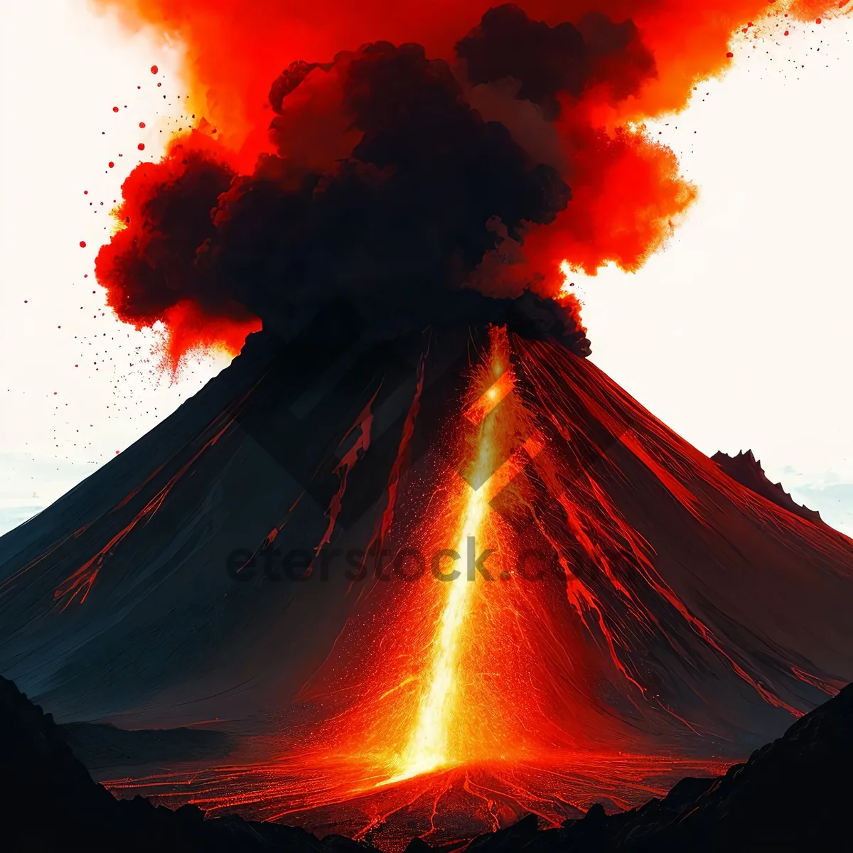 Picture of Fiery Volcanic Mountain Blaze