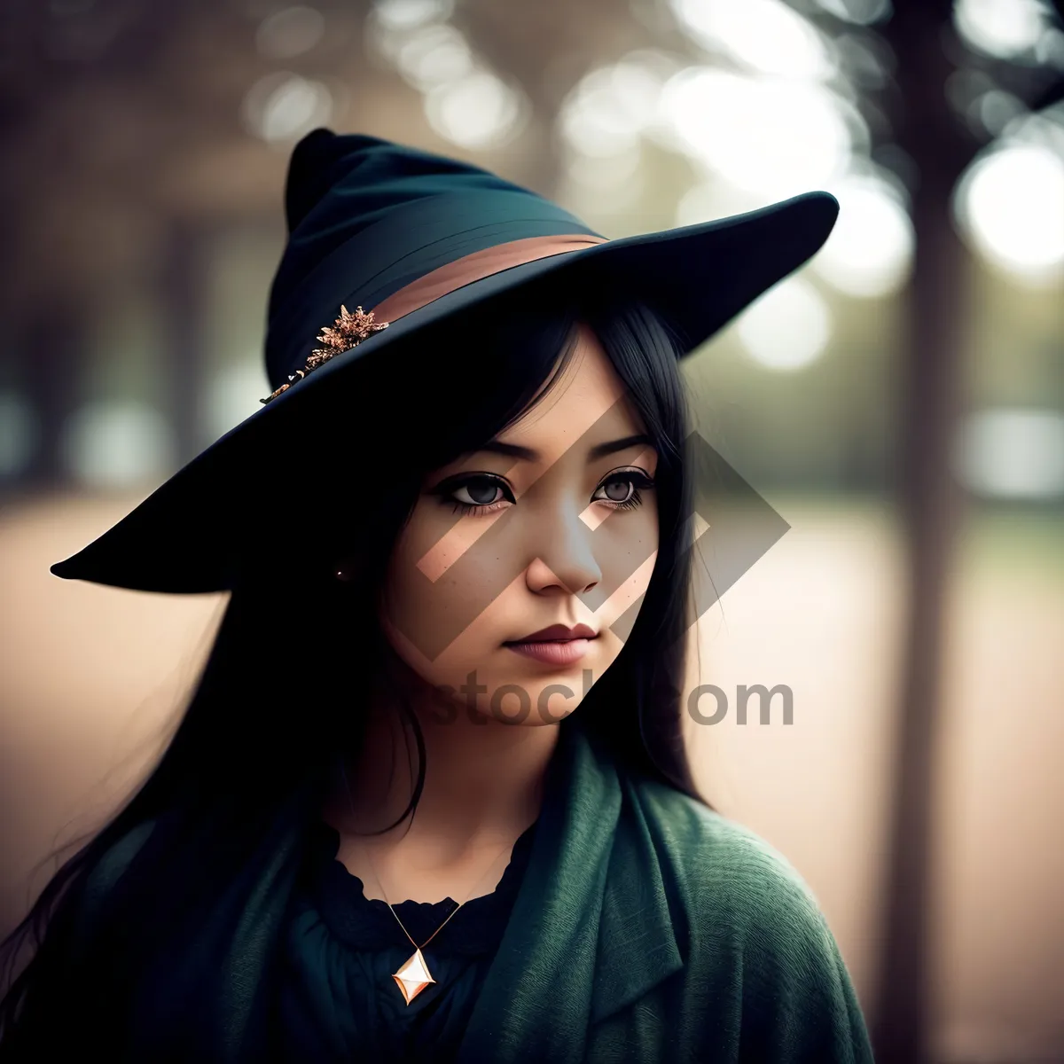 Picture of Pretty Lady in Academic Gown with Mortarboard