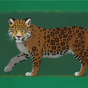 Wild Feline Staring - Majestic Leopard Predator