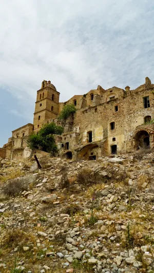 Ancient Tower in Historic City Skyline