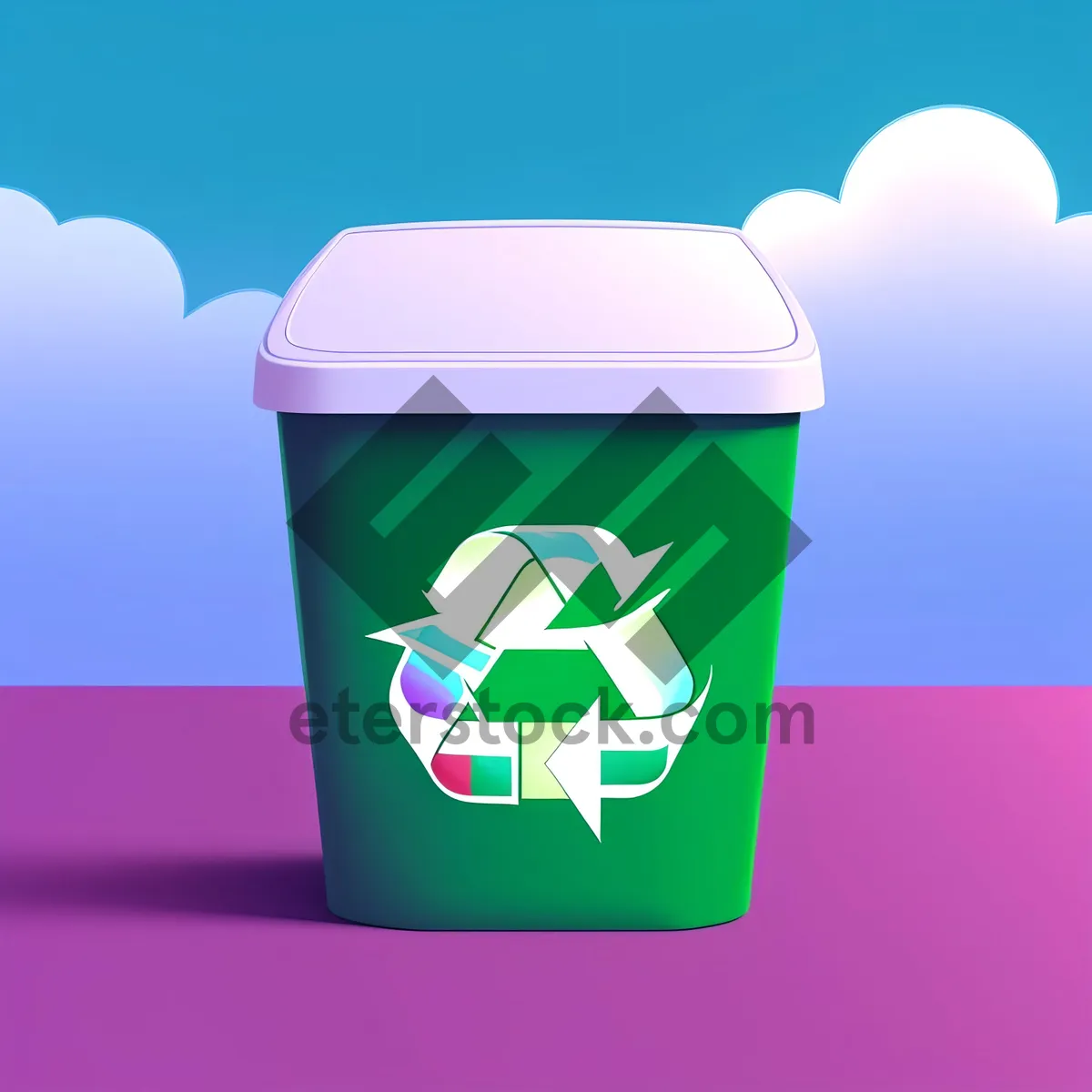 Picture of Sustainable 3D Plastic Garbage Container