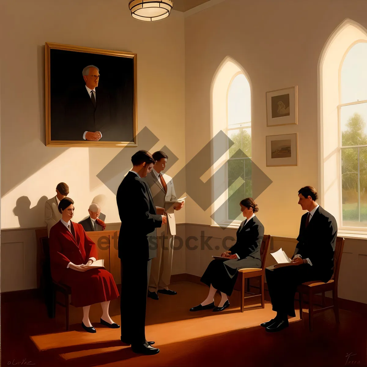 Picture of Happy professional team working together in the office