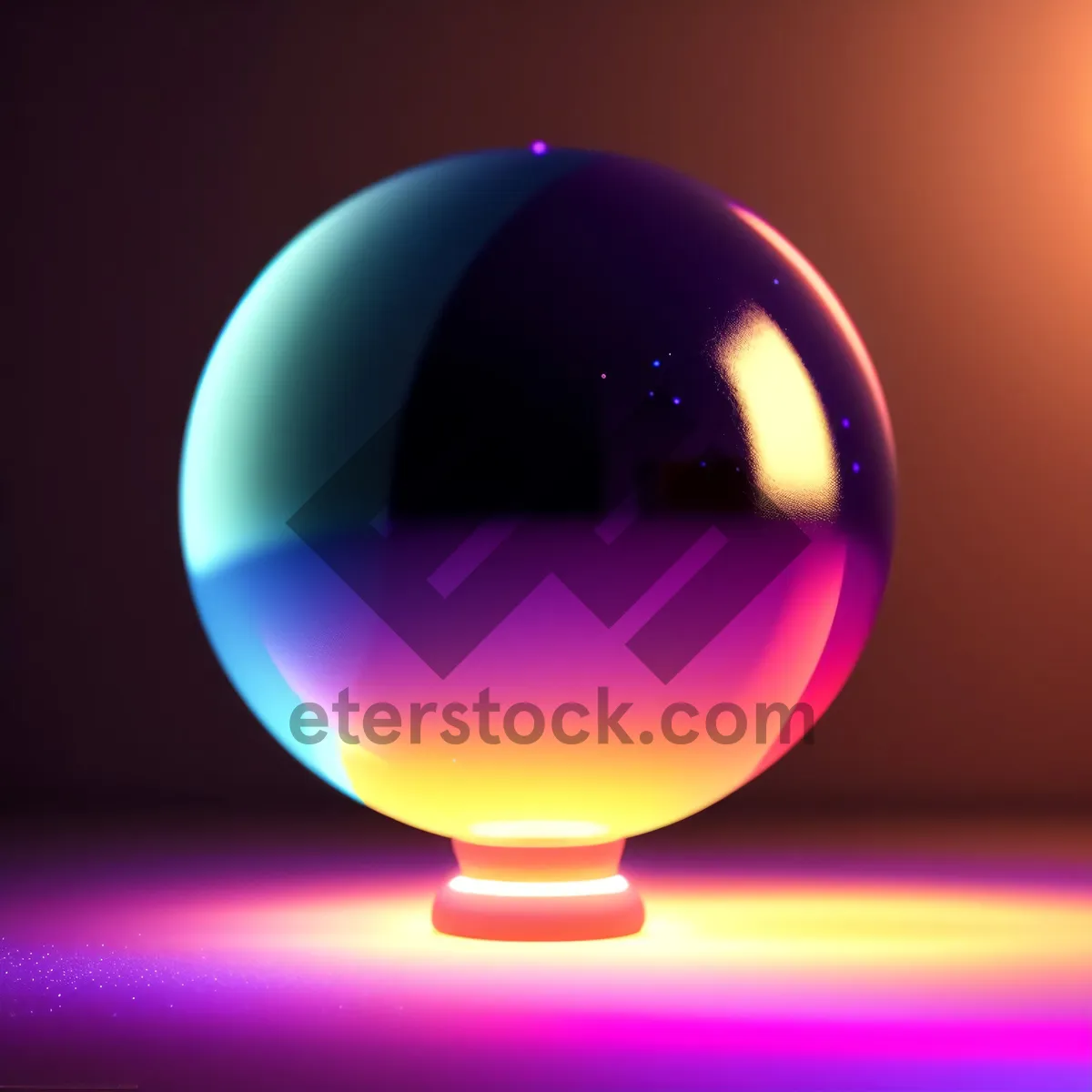 Picture of Shiny Glass Button: Bright Web Design Element